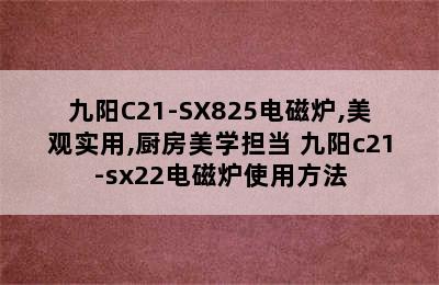 九阳C21-SX825电磁炉,美观实用,厨房美学担当 九阳c21-sx22电磁炉使用方法